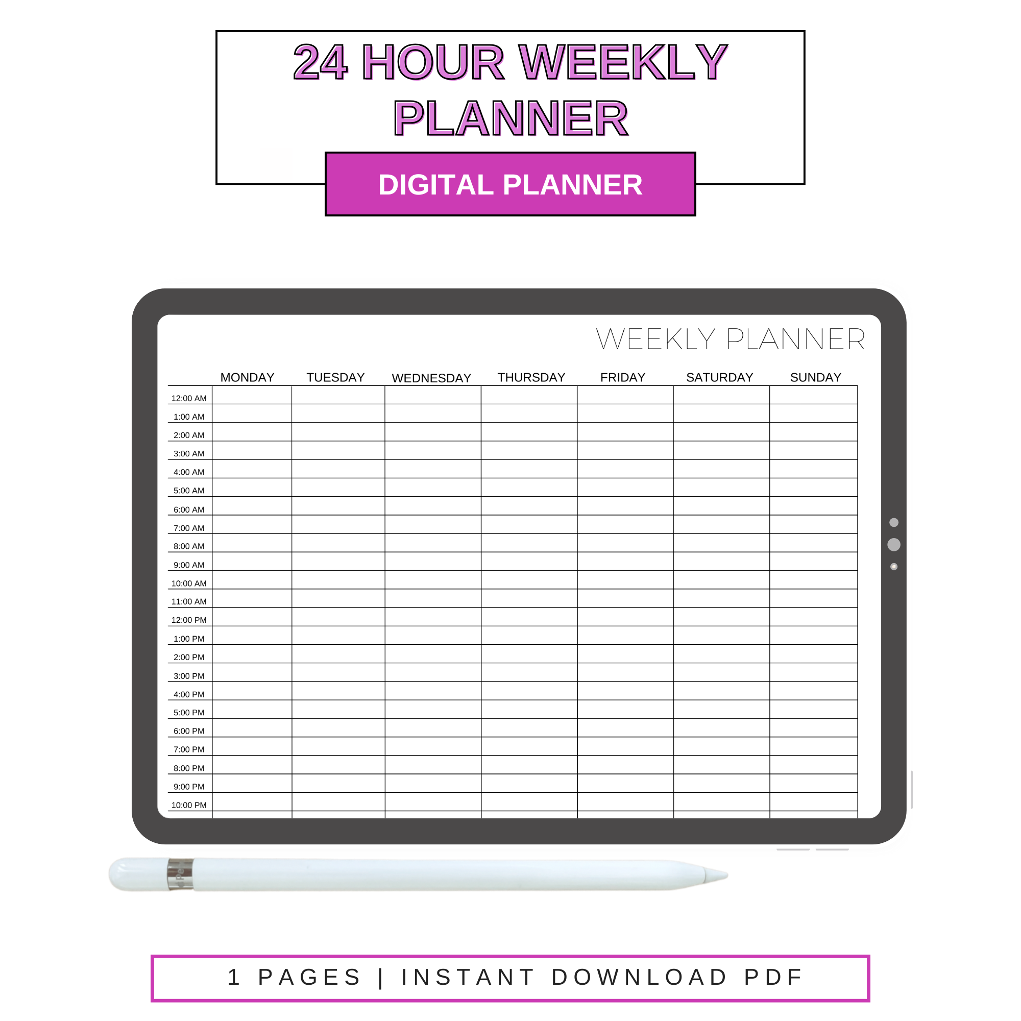 digital-24-hour-weekly-planner-own-your-you for Free Printable 24 Hour Planner Digital 24 Hour Weekly Planner | Own Your You for Free Printable 24 Hour Planner