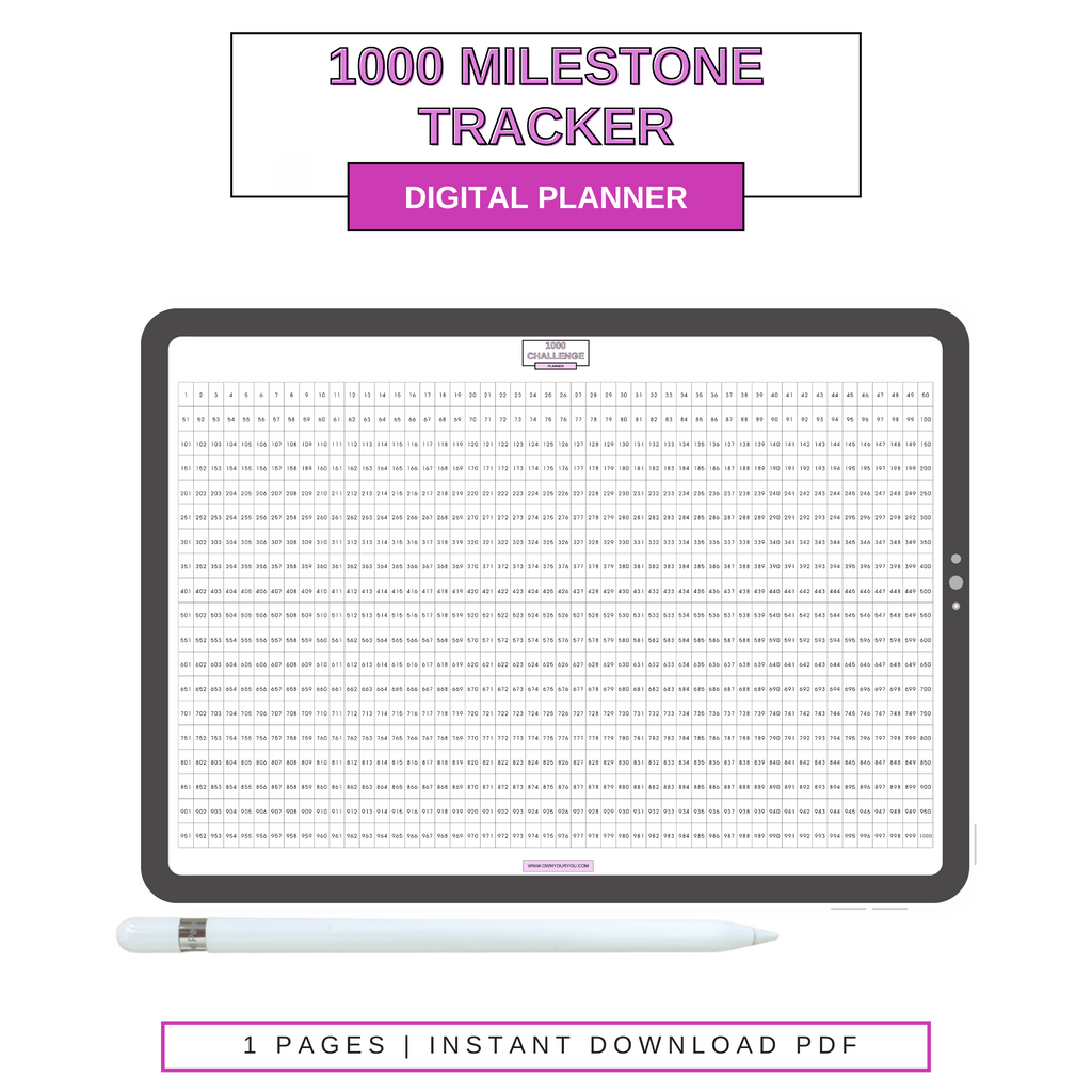 Digital 1000 Milestone Tracker
