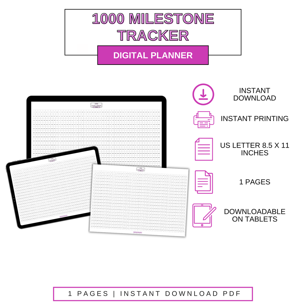 Digital 1000 Milestone Tracker